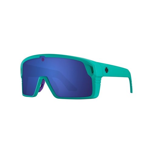 Spy Monolith 6700000000150 62MM Matte Teal/Happy Gray Green Dark Blue Spectra Mirror Rectangular Sunglasses for Men +BUNDLE with ACCESSORY EYEWEAR KIT