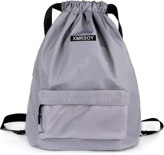 Gym Drawstring Backpack Water Resistant String Bag Nylon Cinch Sport Bag Sackpack
