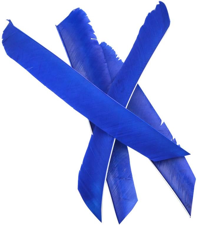 ZSHJGJR 50 Pack Archery Arrow Spiral Twist Wrap Full Length Feathers Left Wing Feathers Fletches Fletching (8-11inch) for Flu-Flu Arrows