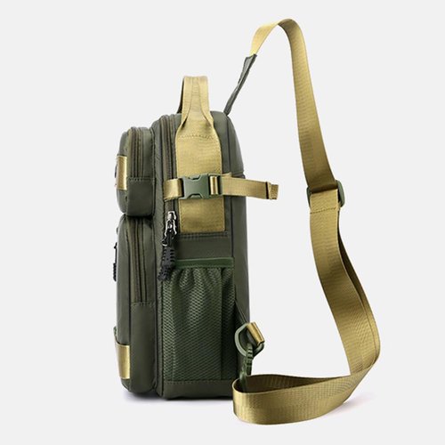 Aoyom Men's Crossbody Backpack Chest Bag Shoulder Bag Men's Camping Hiking Cycling Outdoor Travel Waterproof Bag (Grey)