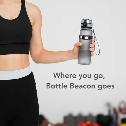 Bottle Beacon® Tracker Strap – Fits Stanley, Hydro Flask, Yeti & Nalgene | Durable Velcro Holder (Maroon)