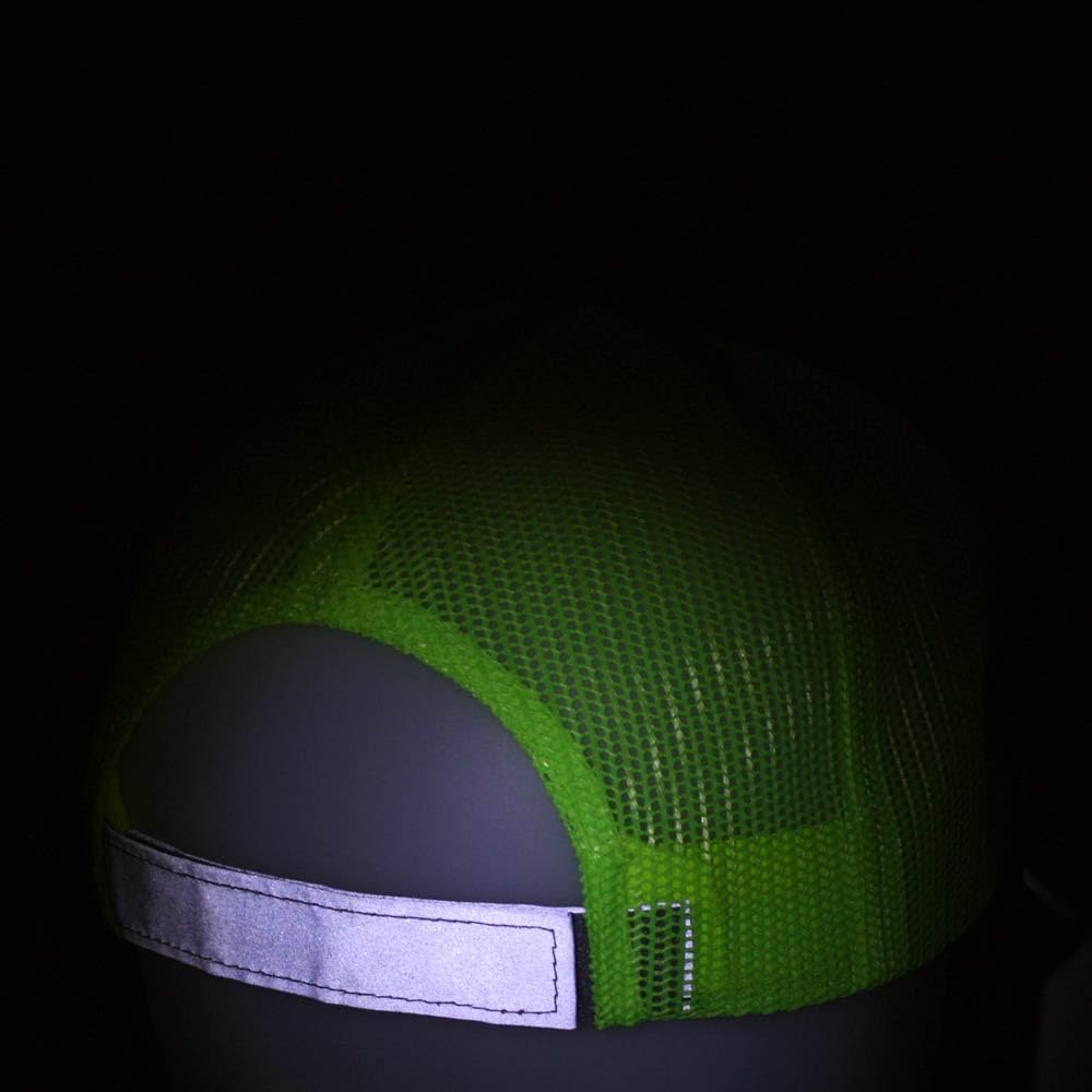 The Vintage Year Reflective High Visibility Piping Neon Polyester Twill Low Profile Structured Baseball Cap