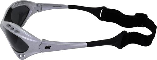 Birdz Eyewear Seahawk Polarized Sunglasses for Watersports Jet Ski Surfing Kayaking 3 Pairs Black & Silver Frames w/Smoke Lenses & Black Frame w/Blue Lens
