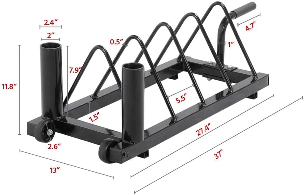 Yaheetech Barbell Bumper Plate Rack
