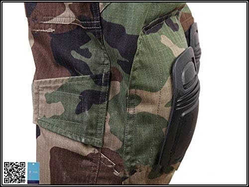 Paintball Equipment Men Airsoft Hunting Combat BDU Pants Gen3 Tactical Pants with Knee Pad Woodland