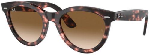 Ray-Ban RB2241 Sunglasses Bundle: RB 2241 WAYFARER WAY 133451 Pink Havana/Clear Gradient Brown Crystal Standard and Universal Anti-slip Silicone Leash