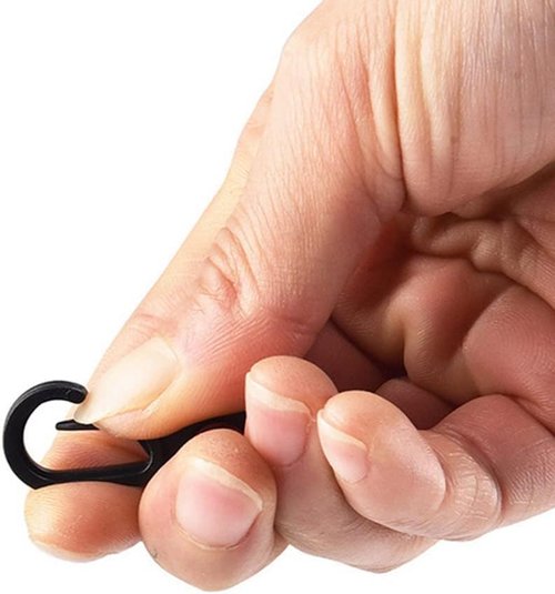 10Pcs Black Plastic Snap Clip Hook Camping Carabiner Buckle Outdoor Tent Multifunction Equipment Buckle Clips Tent Hooks for Lights Hanging to Canopy Heavy Duty Accessory and Keychain Carabiners