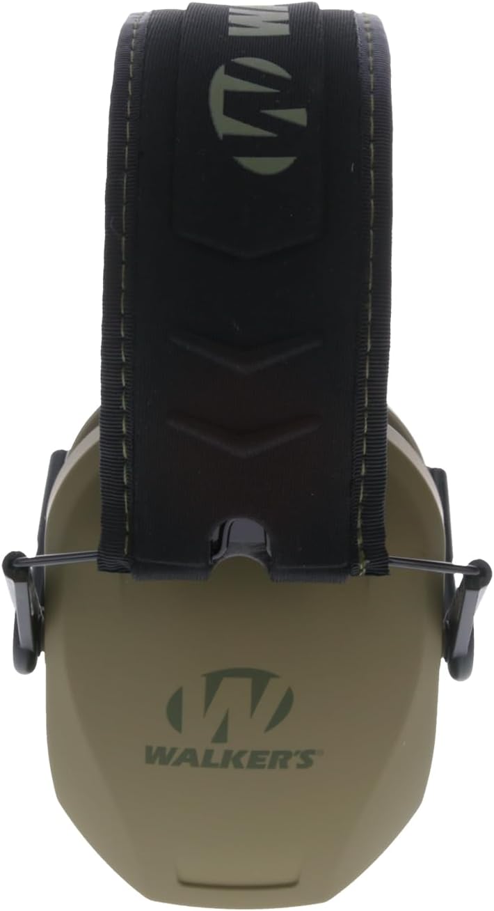 Walker's Razor Compact Electronic Youth/Women's 23dB NRR Noise-Canceling Hearing Protection Muff, 2 AAA Batteries Included