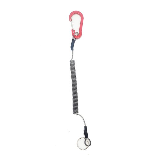 Coiled Lanyards for Camping, Hunting, Kayaking, Hiking Fishing Equipment Pliers Tools, Black 4pcs