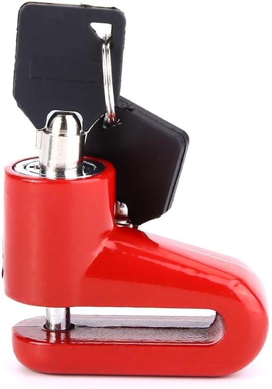 Tbest Disc Brake Lock Mini Anti-Theft Wheel Security Lock with Plastic Frame & Keys for Mountain Road MTB Bike Cycling Rotor Disc Brake Wheel Lock 3 Colors
