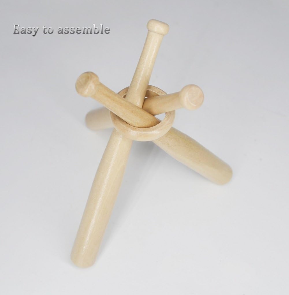 Wooden Baseball Display Stand Holder
