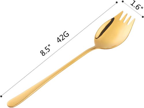 7-pack 8.5 INCH 18/10 Stainless Steel Spoon Sporks for Household Use Camping Travel Hiking