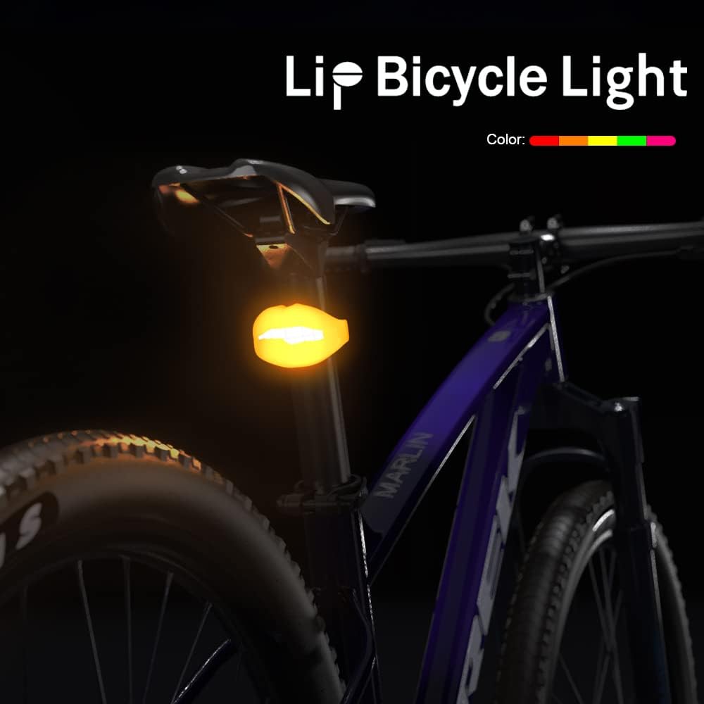 VOLO HUM lip bicycle tail light USB rechargeable led for night riding back safety cycle lights for bike MTB roadbike helmet scooter skateboard stroller warning kids biking cute accessories silicone