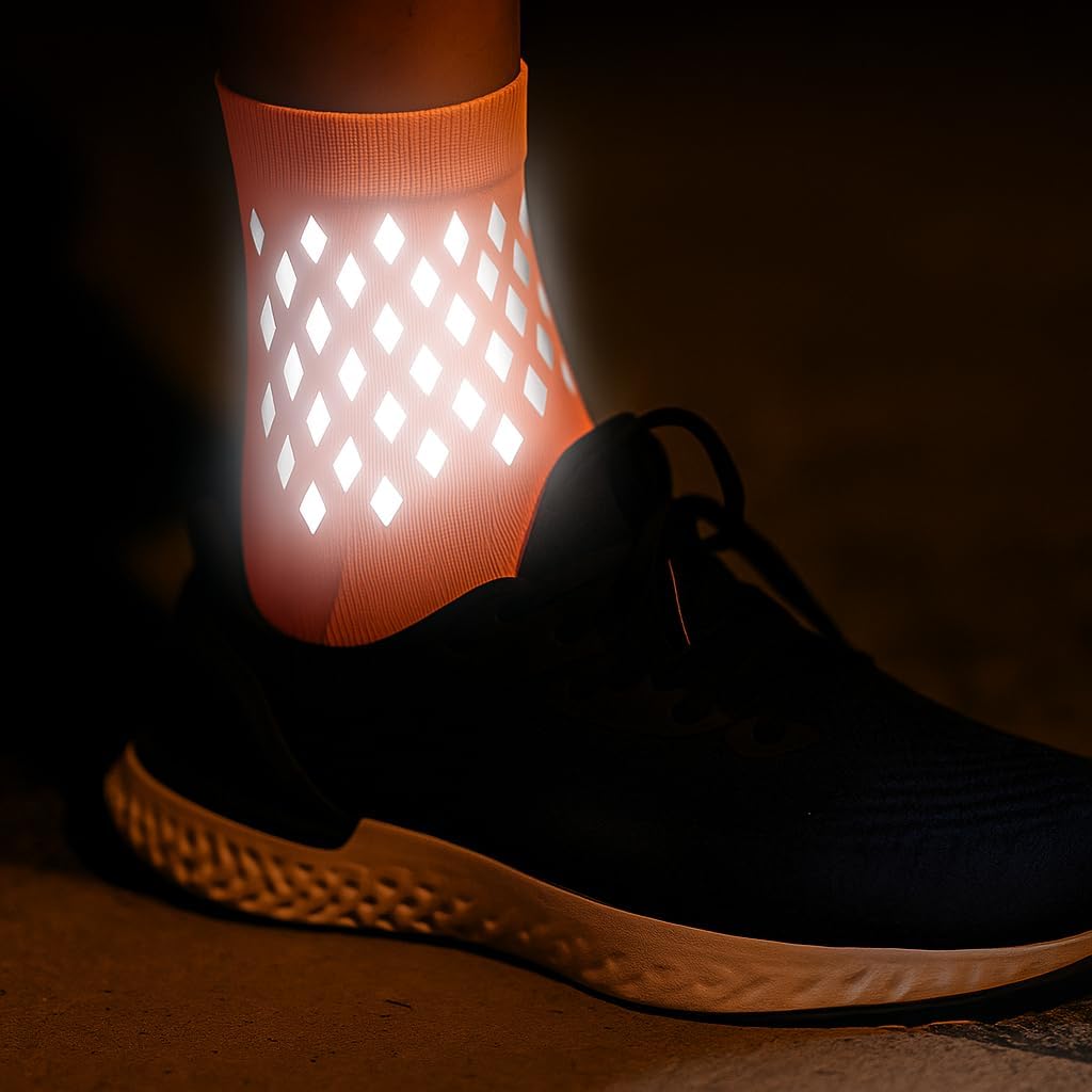 Reflective Socks - High Visibility Sports Socks Cushioned, Biomotion Safety Gear for Outdoor Athletes