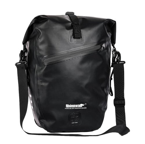Rhinowalk Bike Bag Waterproof Bike Pannier Bag 27L for Bicycle Cargo Rack Saddle Bag Shoulder Bag Laptop Pannier Rack Bicycle Bag Professional Cycling Accessories-Black