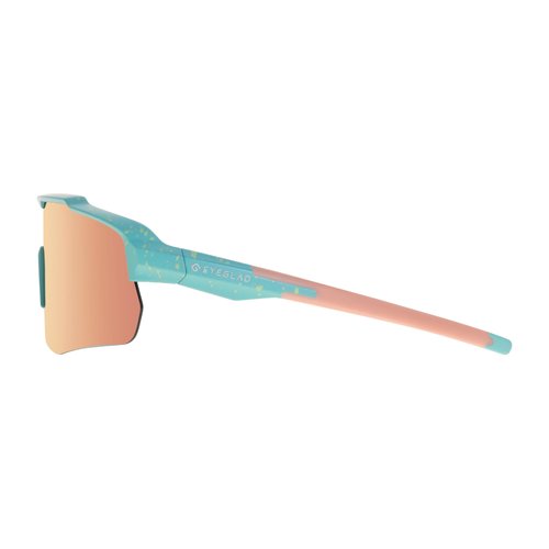 EYEGLAD MOTIONVIEW Sports Sunglasses Outdoor HD High Contrast UV400 Running Baseball Softball Sports Eco-friendly (Milky Blue)