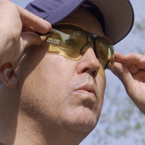 SSP Eyewear Chelan Desert Tan Kit With 3 NVR/FOG A-EYE Lenses, Microfiber Pouch, and Case; Storage Space For Ear Protection and Tracking Device