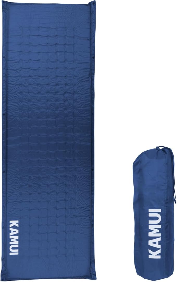 KAMUI Self Inflating Sleeping Pad - 2 Inch Thick Camping Pad Connectable with Multiple Camping Mats Designed for Tent, Couple, and Family Camping