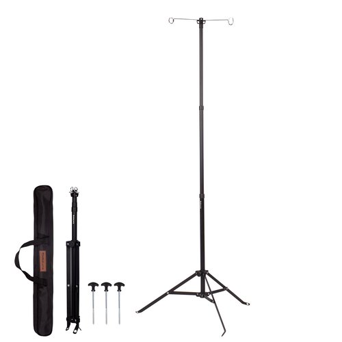 喜马拉雅 Camping Folding Lamp Pole, Lightweight Collapsible Aluminum Lantern Stand, Outdoor Portable Lamp Post Hanging Light Holder Stick for Picnic Hiking Fishing BBQ (Tripod Stand)