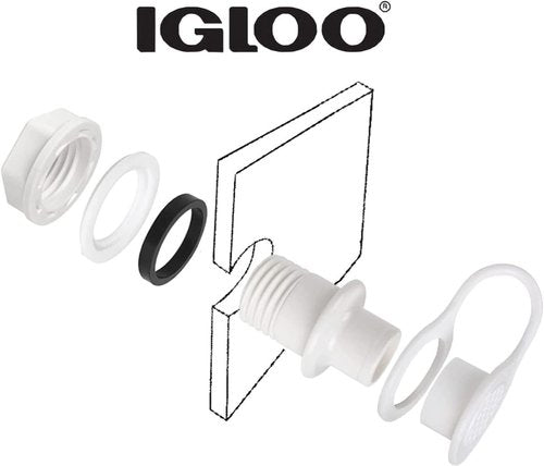 Igloo Cooler Triple Snap Drain Plug Replacement - Standard 2-Pack