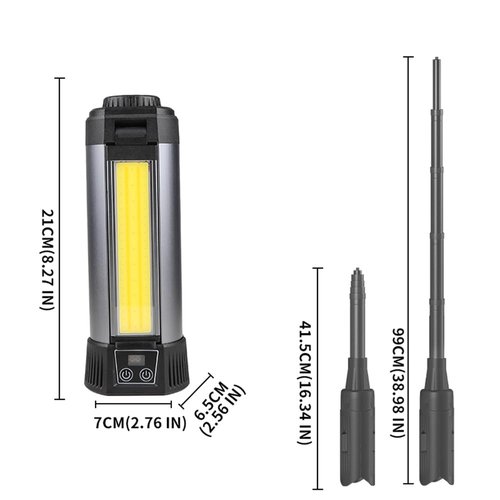 Rechargeable Camping Lights,Telescopic & Collapsible Mobile Lighting,LED Camping Lantern,Built-in 6000mAh Battery Work Light & Flash Light for Adventure,Fishing,Hiking,Camping,Live Streaming