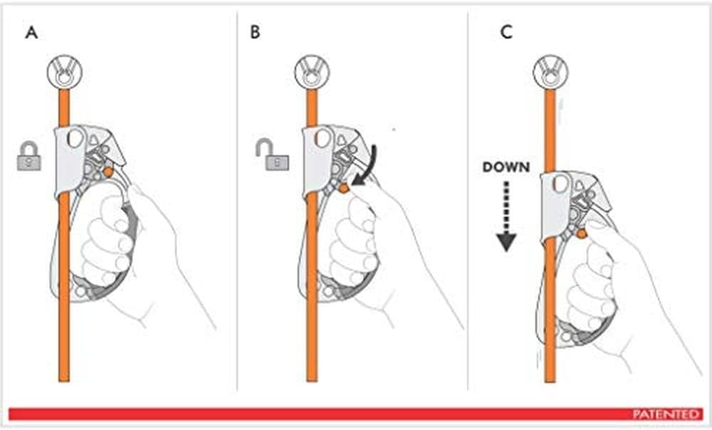Quick'Up+ Ascender, Right Hand,Orange