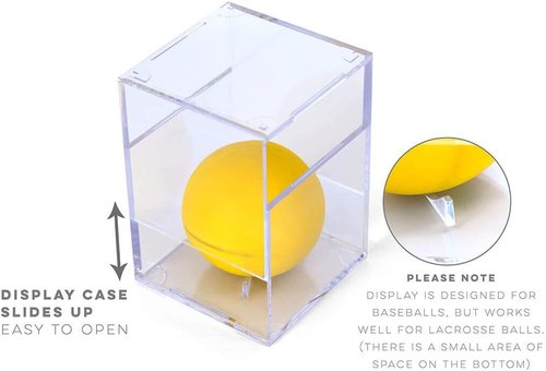 ChalkTalkSPORTS Square Acrylic Display Case | Girls Lacrosse Ball Holder | 3-Pack