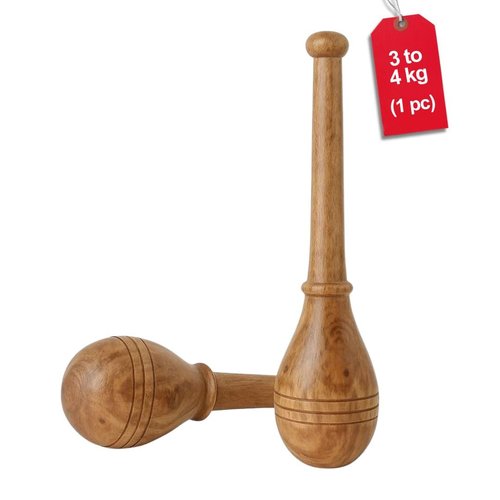 KNK GADA FITNESS BAR INDIAN CLUB BHEEM MACE SHOULDER EQUIPMENT MEEL KARLA KATAI FITNESS DURABLE WOODEN EQUIPMENT (3 to 4 KG)