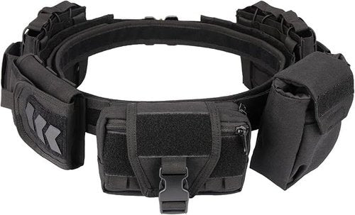 PIKEON Quick Release Gear System - 1.75" Tactical Outdoor Battle Belt with Inner Belt for Airsoft Training & Heavy Duty Use (Black)