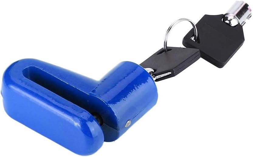 Tbest Disc Brake Lock Mini Anti-Theft Wheel Security Lock with Plastic Frame & Keys for Mountain Road MTB Bike Cycling Rotor Disc Brake Wheel Lock 3 Colors