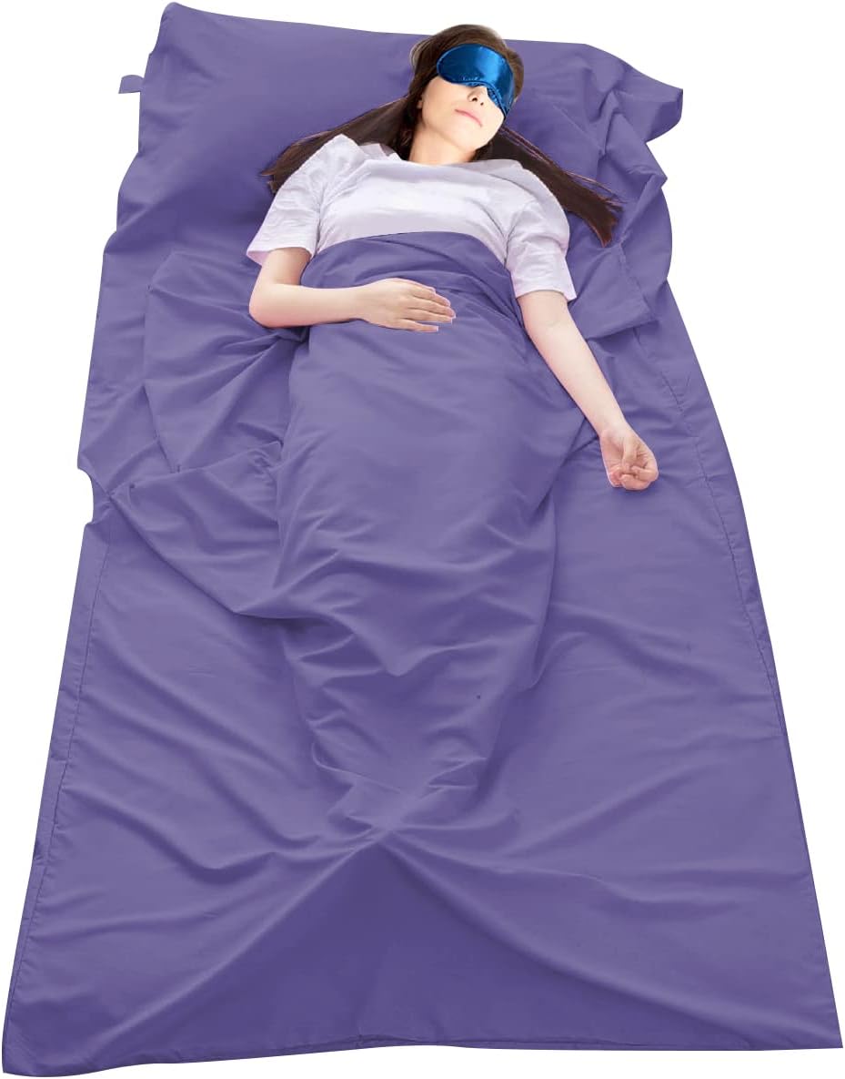 Sleeping Bag Liner Camping Travel Home Bed Sheet Lightweight Breathable Hotel Compact Sacks