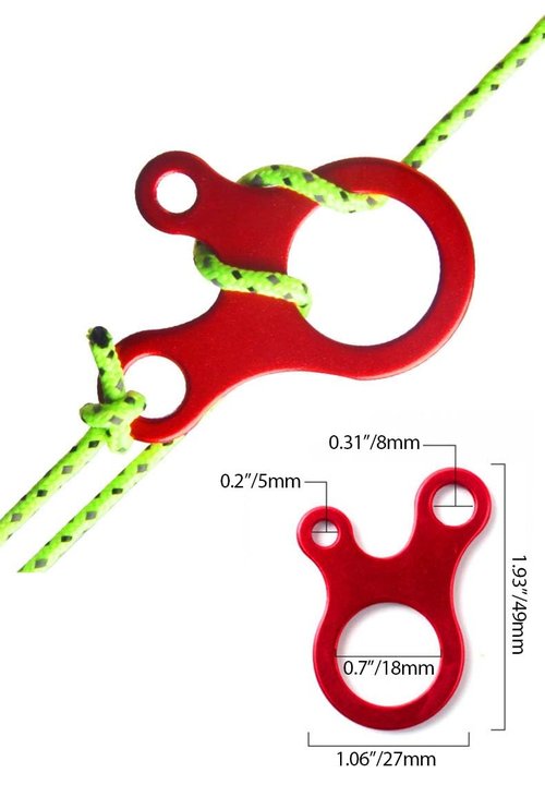 Takelablaze 20Pcs Guyline Wind Rope Buckle Aluminum Alloy Guyline Cord Adjuster Tent Tensioners Rope Adjuster Tent Rope Adjusters for Tent Camping Hiking Outdoor Activity