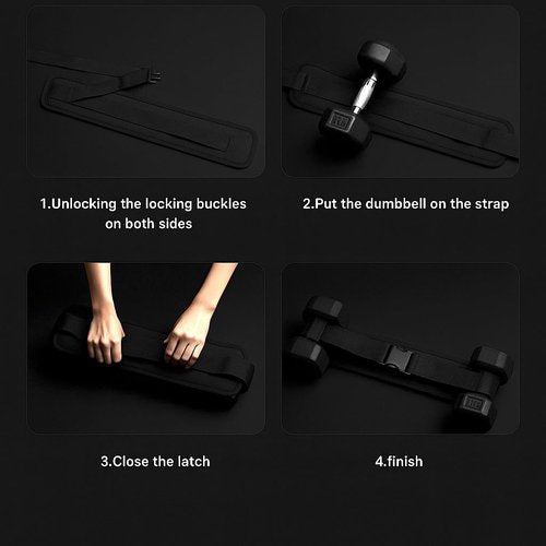Hip Thrust Belt for Dumbbells – Glute Thrust Belt for Booty Workouts – Adjustable, Non-Slip Belt for Barbell-Free Hip Thrusts at Home or Gym – Heavy Duty Fabric with Padding