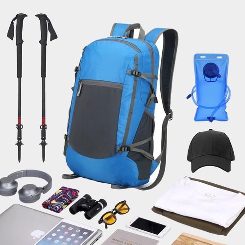 levayhill Hiking Backpack Daypack Lightweight Packable Travel Outdoor Camping Ultra Foldable Day Pack for Woman Man (Blue, 30L)