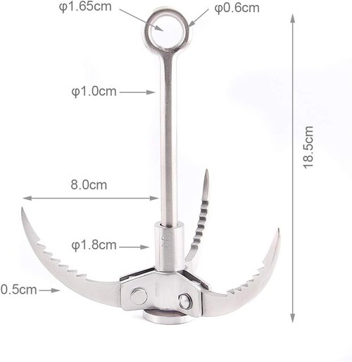 Grappling Hook Folding Claw Multifunctional Stainless Steel Hook for Outdoor