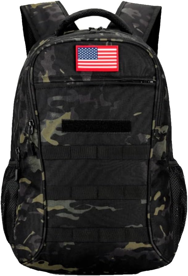 outdoor plus Camo Backpack,Military Boys Backpacks for School,40L Army Bookbag with USB Charging Port Waterproof