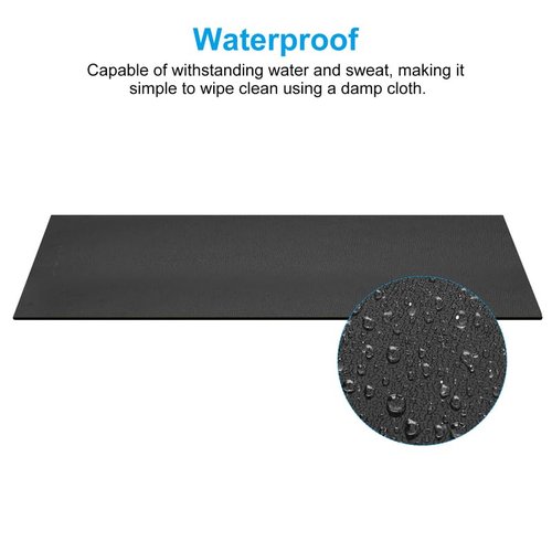 GUMWIG Home Gym Mat to Protect Carpet, Concrete, and Hardwood Floors, Waterproof Non Slip Exercise Equipment Matt for Workout Training Yoga, Treadmill Walking Pad, Stationary Bike, Rower, Elliptical