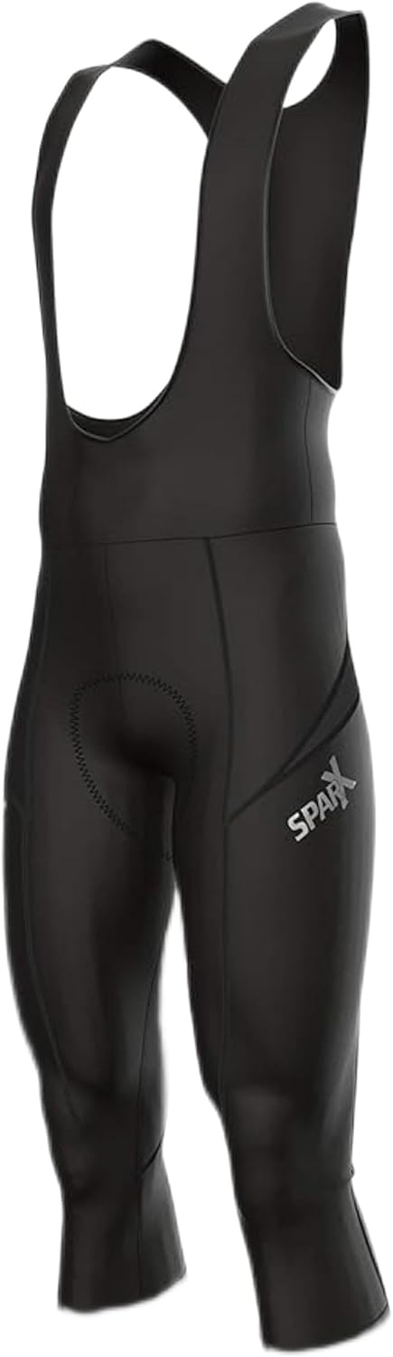 Sparx Men's Elite Super Roubaix Thermal Cycling 3/4 Bib Tights Bib Knicker Coolmax Padded