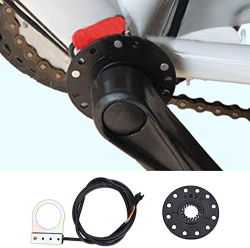 Dioche Electric Bike Pedal Assist Sensor, 12 Magnets 12 Pulses Per Revolution Electric Bike Power Pedal Assist Sensor for Mountain Bike Accessories Sensor Pedal Assist
