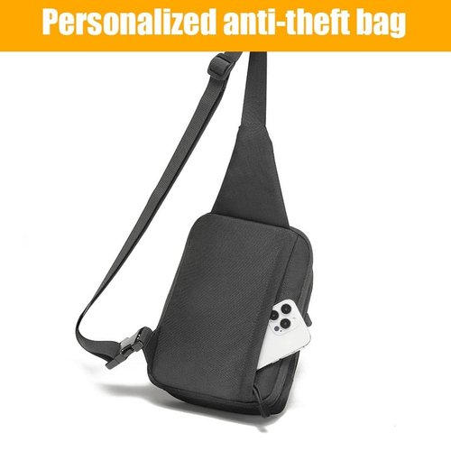 VTACOUTV Concealed Carry Sling Bag for Men, Small Gun Backpack Chest Daypack EDC Shoulder Bag Crossbody CCW Range Bags of Handgun Travel Sports Hiking Black