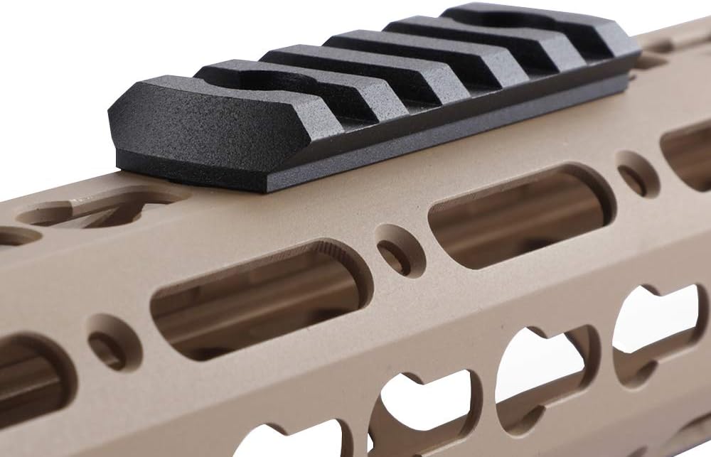 TuFok Picatinny Rail Section for Keymode - Thin 0.27in Height Rail Attachment Rail Adapter Mount Alumimun 5-Slot