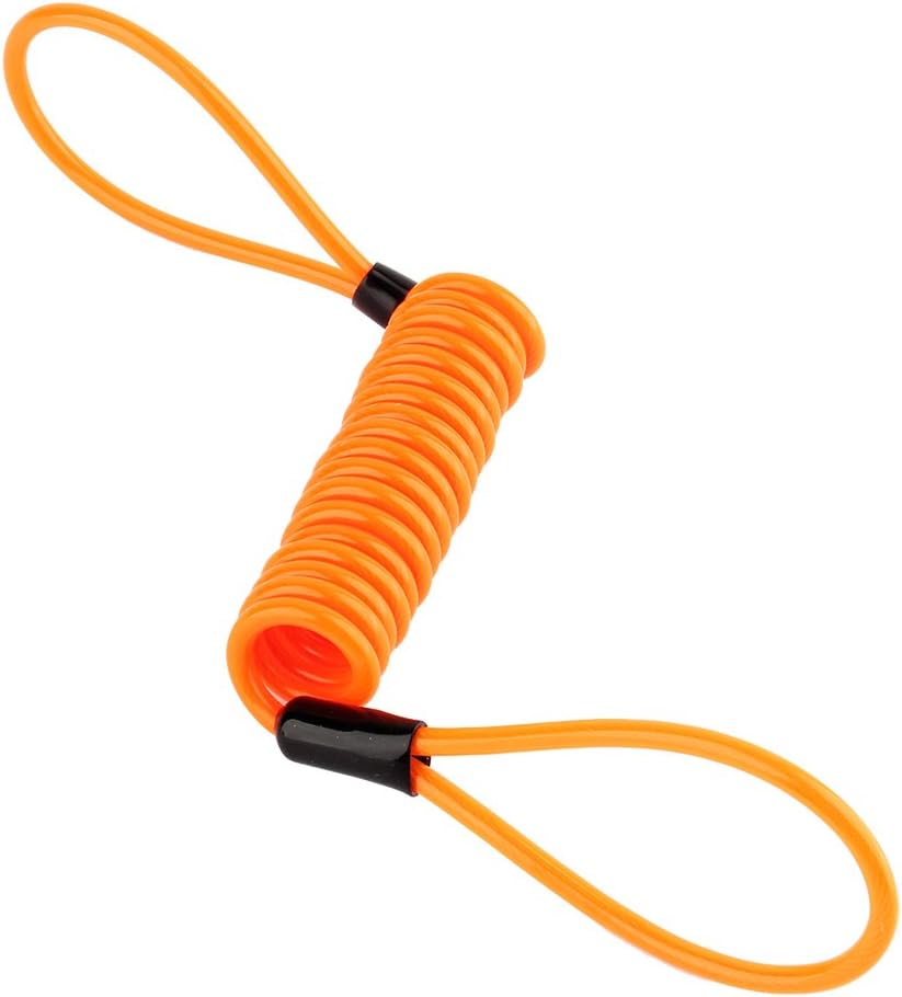 Motorcycle Reminder Cable, 1.2m Reminder Coil Cable Multipurpose Security Reminder Cable Tool for Scooter Motorcycle Bike Brake Disc