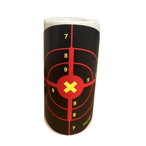 PISTEP Splatter Shooting Targets 6 Inch Reactive Paper Target Stickers 100 Self Adhesive Target Roll for BB Gun, Pellet Gun, Airsoft, Rifle Indoor and Outdoor Shooting Range