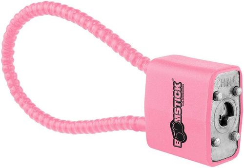 BOOMSTICK Pink Gun Cable Lock – 8.5" Keyed Safety Device for Handguns, Pistols, Rifles & Shotguns