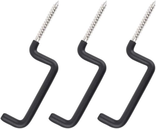 Archery Bow Hook Real Tree Stand Bow Hangers Bow Gear Holder Outdoor Hunting Accessory Black(6pcs/Pack