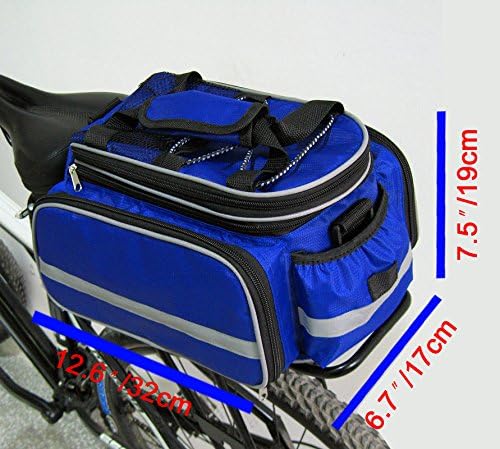 Disconano® Waterproof Multi Function Excursion Cycling Bicycle Bike Rear Seat Trunk Bag Carrying Luggage Package Rack Panniers with Rainproof Cover