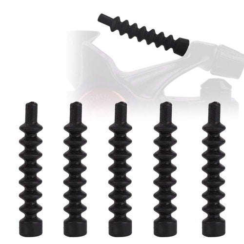 Bike V Brake Boot, 5 PCS V Brake Cable Boot Rubber Bike V Brake Cable Boot Black Protective Hose Sleeve Cover for Mountain Bicycles