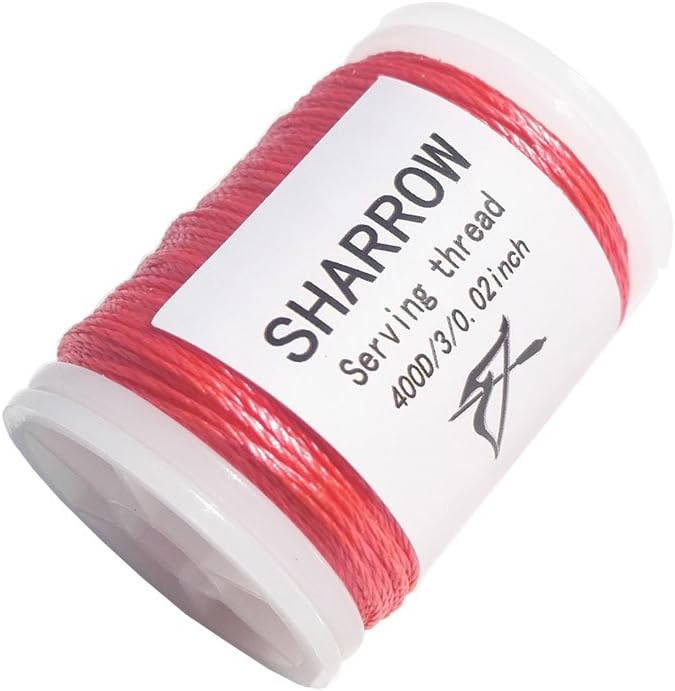 SHARROW 131 yard/120 m Archery Bow String Serving Thread Durable Nylon Bowstring Serving Thread for Compound Recurve Bow Tying Peep Sight Nock Point