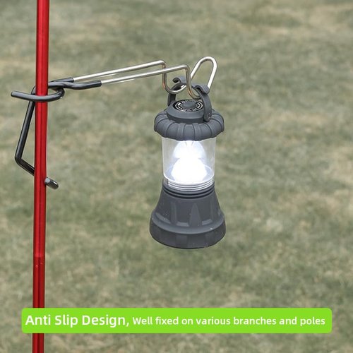 Kuyafenni Outdoor Camping Lantern Hook for Tent lamp Hanger, Bird feeders, Garden Lights, Heavy Duty Outdoor Light Hook - Sturdy and Non Slip Pole Hooks for Yard lightings, Decor, 2 PCS