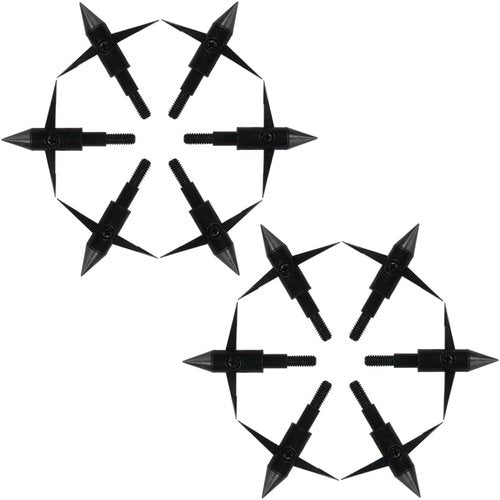 12Pcs Fishing Arrowheads Screw-on Points 150 Grain Black Bowfishing Screw Tips Broadheads for Fishing Arrow Compound Bow, Crossbow and Recurve Bow